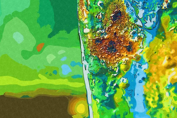 soyut renk tasarımı sanat illüstrasyonu