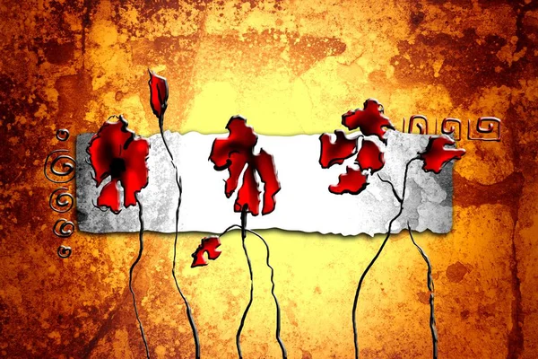 Sanat illüstrasyonu çiçekli klasik arkaplan