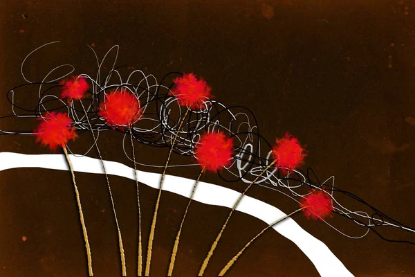 Sanat illüstrasyonu çiçekli klasik arkaplan