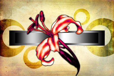 Sanat illüstrasyonu çiçekli klasik arkaplan