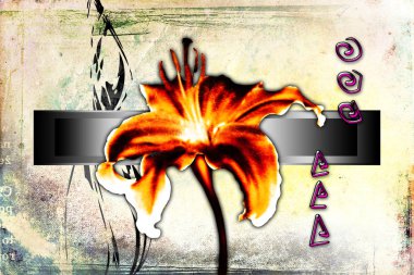 Sanat illüstrasyonu çiçekli klasik arkaplan