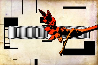 Sanat illüstrasyonu çiçekli klasik arkaplan