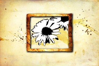 Sanat illüstrasyonu çiçekli klasik arkaplan