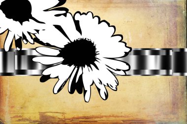 Sanat illüstrasyonu çiçekli klasik arkaplan