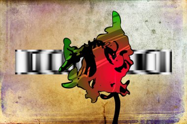 Sanat illüstrasyonu çiçekli klasik arkaplan