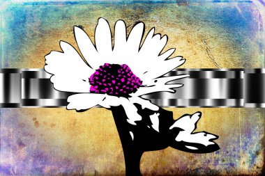 Sanat illüstrasyonu çiçekli klasik arkaplan