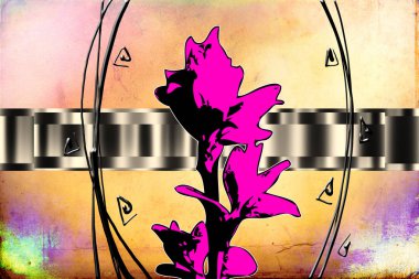 Sanat illüstrasyonu çiçekli klasik arkaplan