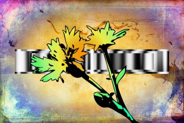 Sanat illüstrasyonu çiçekli klasik arkaplan