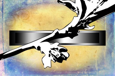 Sanat illüstrasyonu çiçekli klasik arkaplan