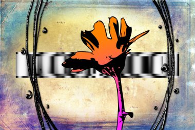 Sanat illüstrasyonu çiçekli klasik arkaplan