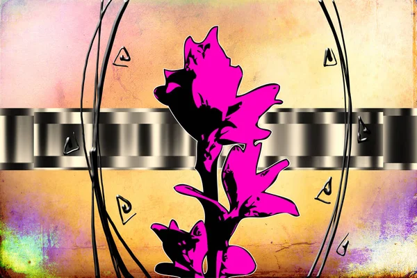 Sanat illüstrasyonu çiçekli klasik arkaplan