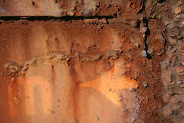 doku fırça eski metal plaka