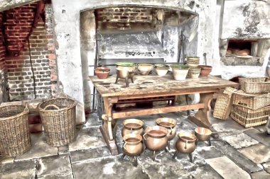 Eski tarihi mutfak sanat fotoğraf