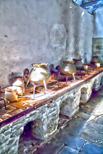 Alte historische Küchenkunst-Fotografie — Stockfoto
