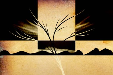 Afrikalı etnik retro-klasik illüstrasyon