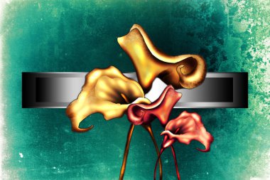 Sanat illüstrasyonu çiçekli klasik arkaplan