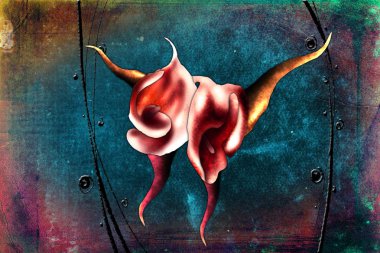 Sanat illüstrasyonu çiçekli klasik arkaplan