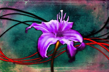 Sanat illüstrasyonu çiçekli klasik arkaplan