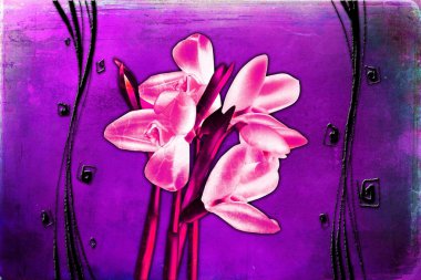 Sanat illüstrasyonu çiçekli klasik arkaplan