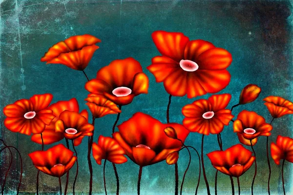 Sanat illüstrasyonu çiçekli klasik arkaplan