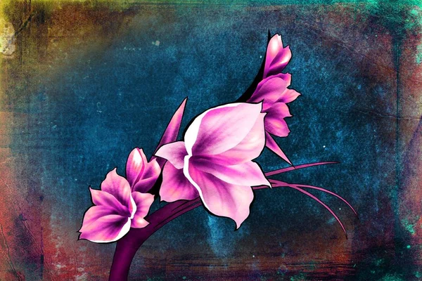 Sanat illüstrasyonu çiçekli klasik arkaplan