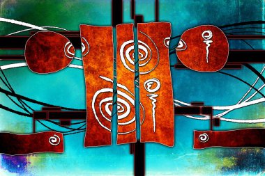 soyut renk tasarımı sanat illüstrasyonu