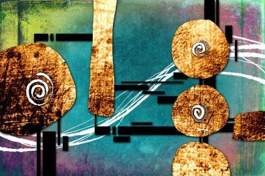 soyut renk tasarımı sanat illüstrasyonu