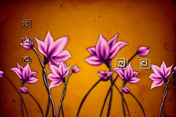 Sanat illüstrasyonu çiçekli klasik arkaplan