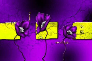 Sanat illüstrasyonu çiçekli klasik arkaplan