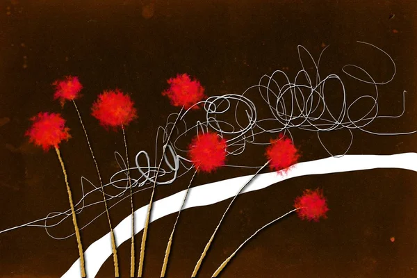 Sanat illüstrasyonu çiçekli klasik arkaplan