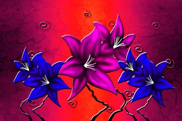 Sanat illüstrasyonu çiçekli klasik arkaplan