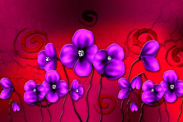 Sanat illüstrasyonu çiçekli klasik arkaplan