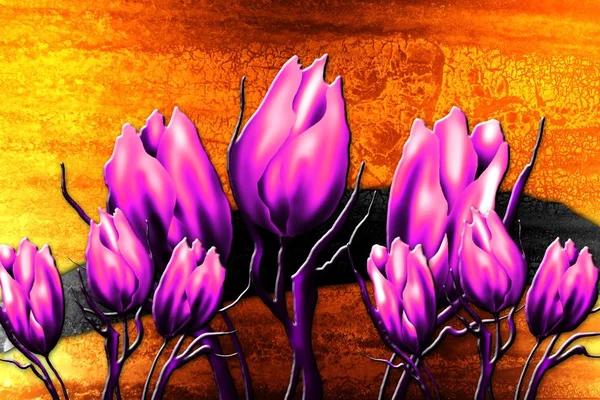 Sanat illüstrasyonu çiçekli klasik arkaplan