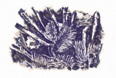 Bitki kompozisyon sanat illüstrasyon