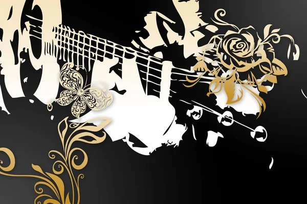 Musik abstrakta färg design konst illustration — Stockfoto