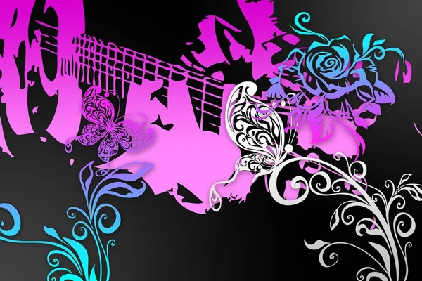 Musik abstrakt Farbe Design Kunst Illustration — Stockfoto