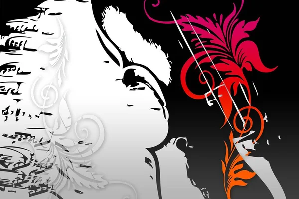 Música abstrato cor design arte ilustração — Fotografia de Stock