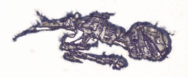 Uzay gemisi roket Doodle sanat illüstrasyon