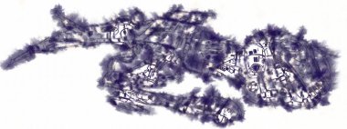 Uzay gemisi roket Doodle sanat illüstrasyon