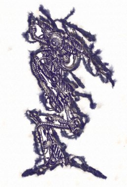 Antika bir cyborg - sanat illüstrasyon portresi