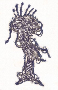 Antika bir cyborg - sanat illüstrasyon portresi