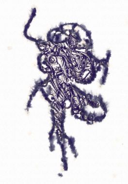 Antika bir cyborg - sanat illüstrasyon portresi