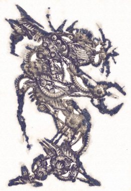 Antika bir cyborg - sanat illüstrasyon portresi