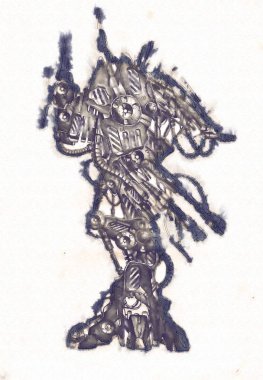 Antika bir cyborg - sanat illüstrasyon portresi