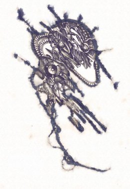 Antika bir cyborg - sanat illüstrasyon portresi