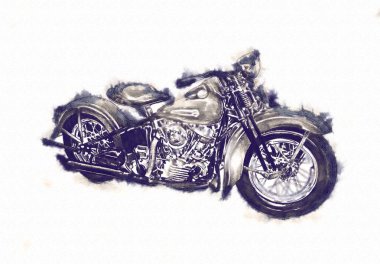 Motosiklet illüstrasyon izole