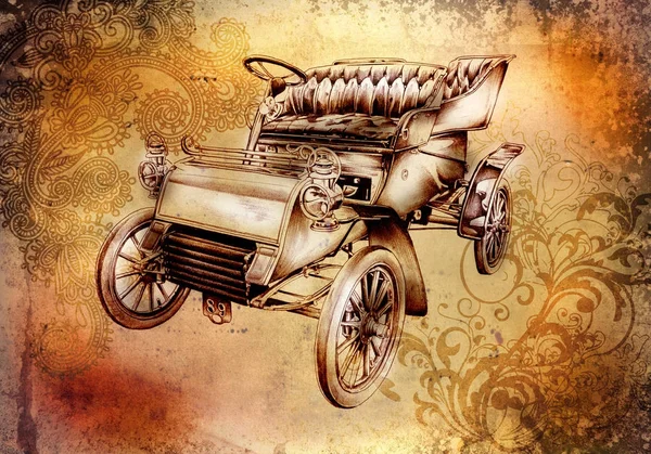 Vieille voiture classique vintage rétro — Photo