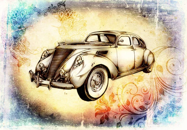 Old classic car retro vintage — Stock Photo, Image