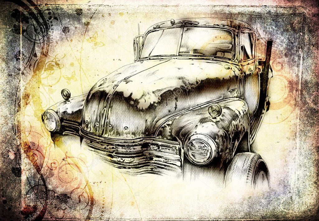 old classic car retro vintage
