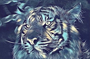 Kaplan illüstrasyon renk sanat
